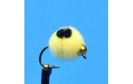 Bead Head Egg Yellow W Black Spot