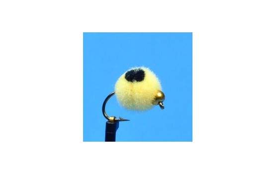 Bead Head Egg Yellow W Black Spot