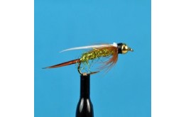 Bead Head Prince Nymph Green Krystal Flash