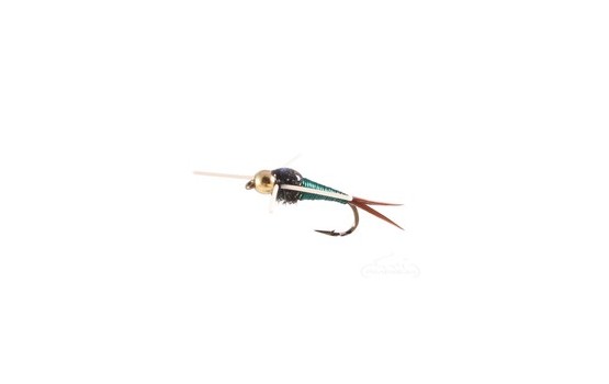 Copper John Nymph BH Rubber Legs Green