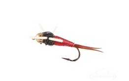 Copper John Nymph BH Rubber Legs Red