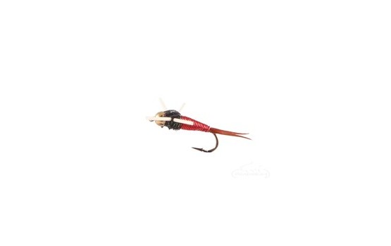 Copper John Nymph BH Rubber Legs Red