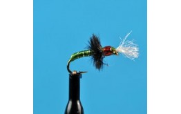 Glass Bead Rojo Midge olive