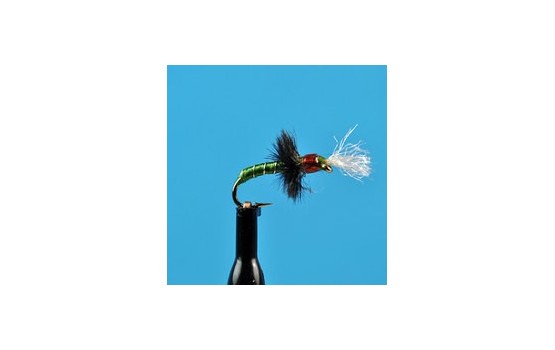Glass Bead Rojo Midge olive