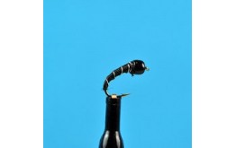 Glass Bead Zebra Midge Black 0050 glass bead zebra midge black