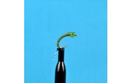 Glass Bead Zebra Midge Olive