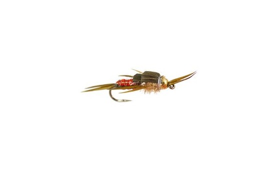 Woven Olive Rainbow BH Stonefly