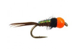 Tungsten Tinsel Pheasant Hot Orange Nymph