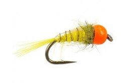 Tungsten Tinsel Yellow Hot Orange Nymph