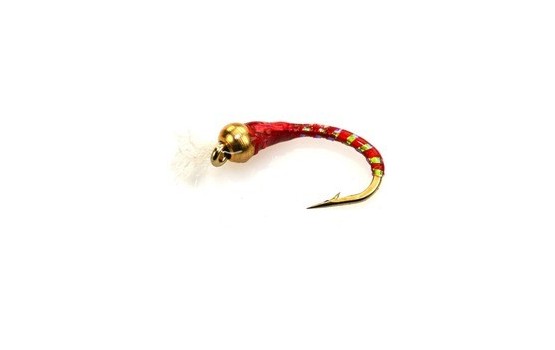 3D Glass Epoxy Bead Head Nymph Red