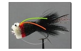 Black Red deer bass popper