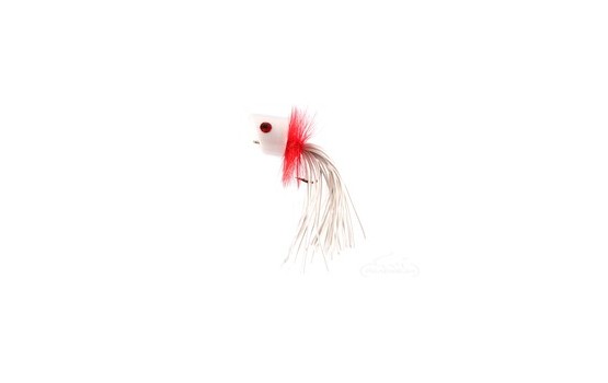 Panfish Popper Foam White Red