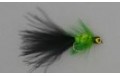 Short Shank Black & Green Leadhead