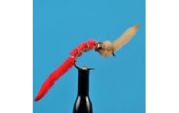 Bead Head San Juan Worm Red Tan