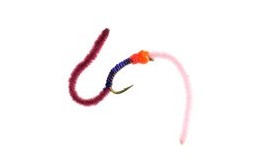 Firebead Sparkle Red Brown Worm pattern
