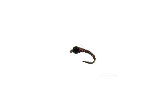 Zebra Midge Black Tungsten Bead Brown Silver