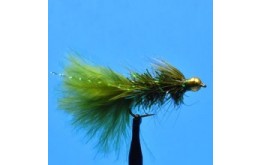 Bead Head Woolly Bugger Olive Krystal Flash