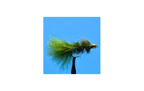 Bead Head Woolly Bugger Olive Krystal Flash
