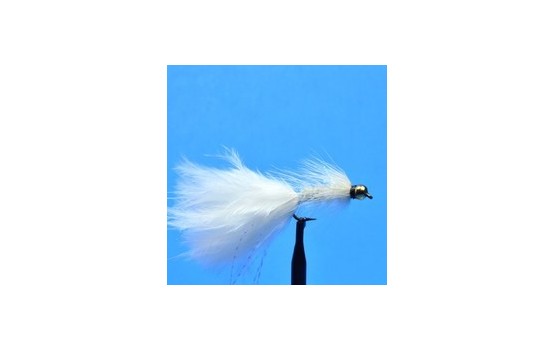 Bead Head Woolly Bugger White Krystal Flash