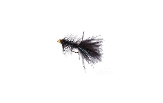 Krystal Flash Bugger Bead Head Black Pearl