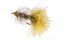 Krystal Flash Bugger Bead Head Olive