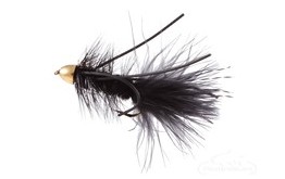 Wooly Bugger Cone Head Rubber Legs Black