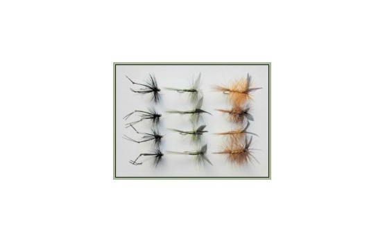 12 Dry Flies   Hawthorn Whickhams Dark Olive