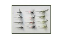 12 Dry Flies Blue Dun Olive Dun & Iron Blue Dun