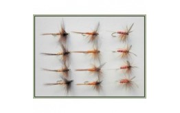 12 Dry Spinners Orange Sherry & Red Spinner