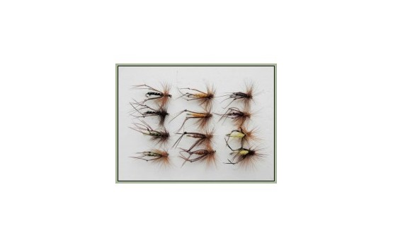12 Hopper Flies   Mixed Colours