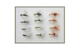 12 klinkhammer Dry Flies   Beige Black and Olive