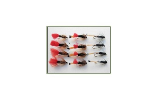 12 Wet Flies   Ke he Red tag & Black Pennell