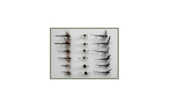 18 Dry Flies Adams Caenis and Blue Dun