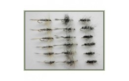 18 Dry Flies Griffiths Duster Grizzly   Mixed s
