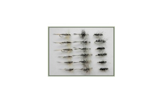 18 Dry Flies Griffiths Duster Grizzly   Mixed s