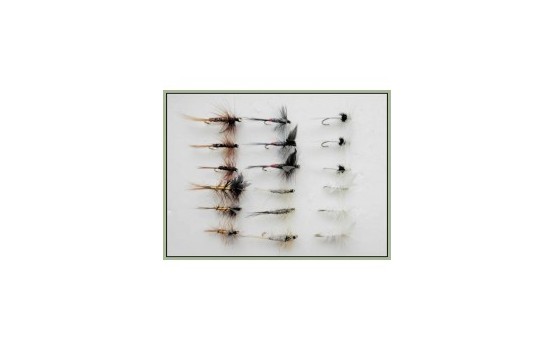 18 Dry Flies Mixed 6 Varieties