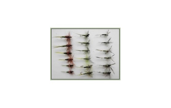 18 Dry Olive Flies