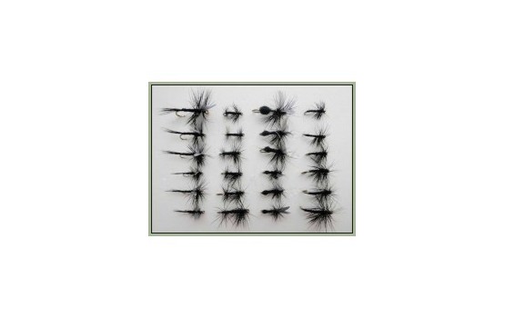 24 Black Dries Spider Gnats Midge Ants