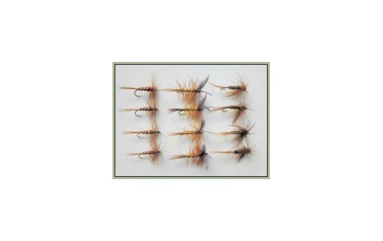 12 Dry Flies Whickhams Midge & Pheasant Tail