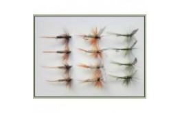 12 Dry Flies Hares Ear Pheasant Tail & Olive