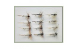 12 Dry Flies Grey Duster Adams & Kites Imperial