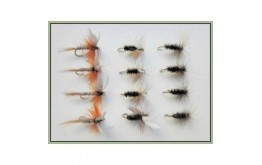 12 Dry Flies   Coachman Hares Ear & Coch Y Bondhu