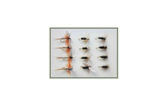 12 Dry Flies   Coachman Hares Ear & Coch Y Bondhu