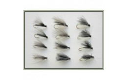 12 Mixed CDC F Flies   3 Colours  Mixed