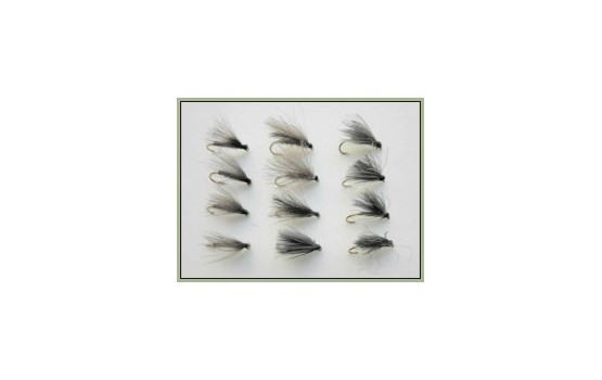 12 Mixed CDC F Flies   3 Colours  Mixed