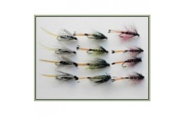 12 Wet Flies Kate McClaren Olive & Claret Bumble