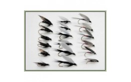 18 Wet Flies Alder Iron Blue and Black Gnat