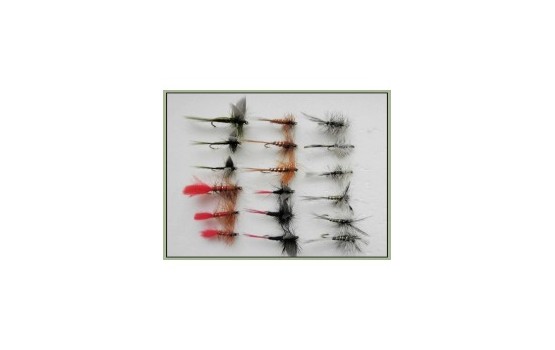18 Dry Flies Mixed 6 Varieties named