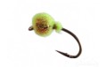 Egg Unreal Chartreuse Red Bead