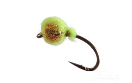 Egg Unreal Chartreuse Red Bead